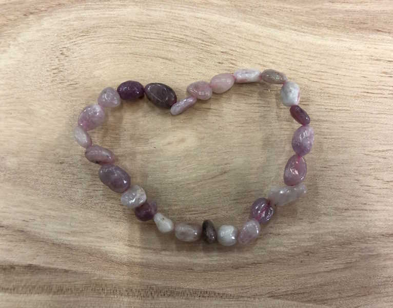 Pulsera Turmalina Rosa Kuncita forma